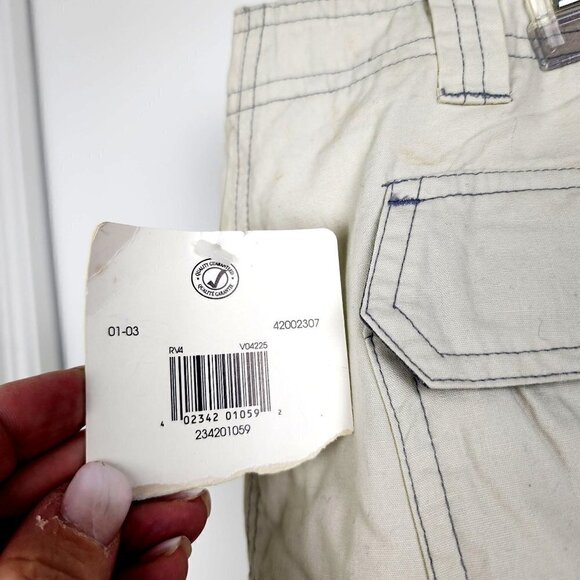 725 Originals 100% Cotton Cargo Shorts Flat Front Beige Men's Size 38 - Picture 11 of 13